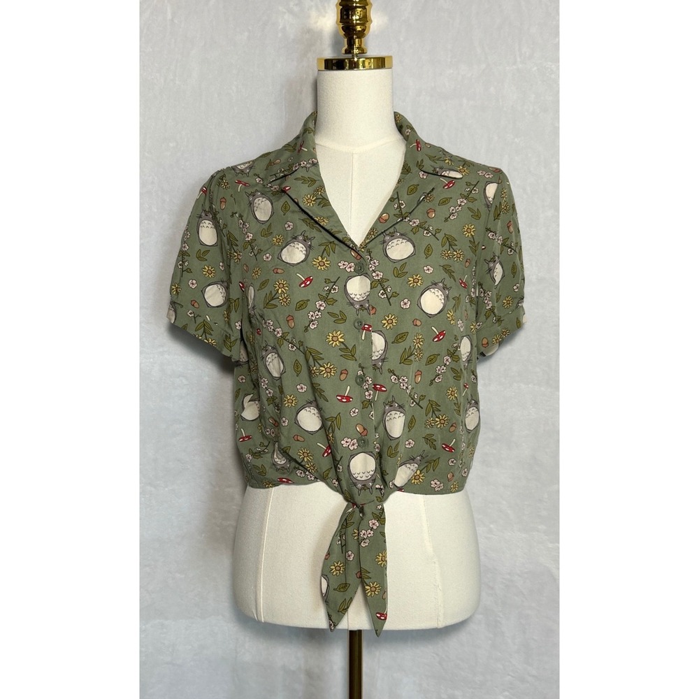 Her Universe X My Neighbor Totoro Front Tie Top Sz S Anime Woodland Fairy Whimsy